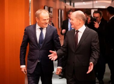 polish pm tusk cancels germany trip bilateral relations sour germany's federal chancellor olaf scholz (l) poland's prime minister (r) berlin february 2024 bundesregierungde 2024-02-12-bk-tusk