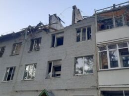 ukraine repels massive russian explosive drone assault destroying 71/80 shaheds three-storey residential building damaged russia's shahed attack 22 september 2024 khmelnytskyi city