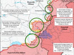 isw russian troops gain ground vuhledar while ukraine regains positions vovchansk map donetsk battle draft september 25 2024