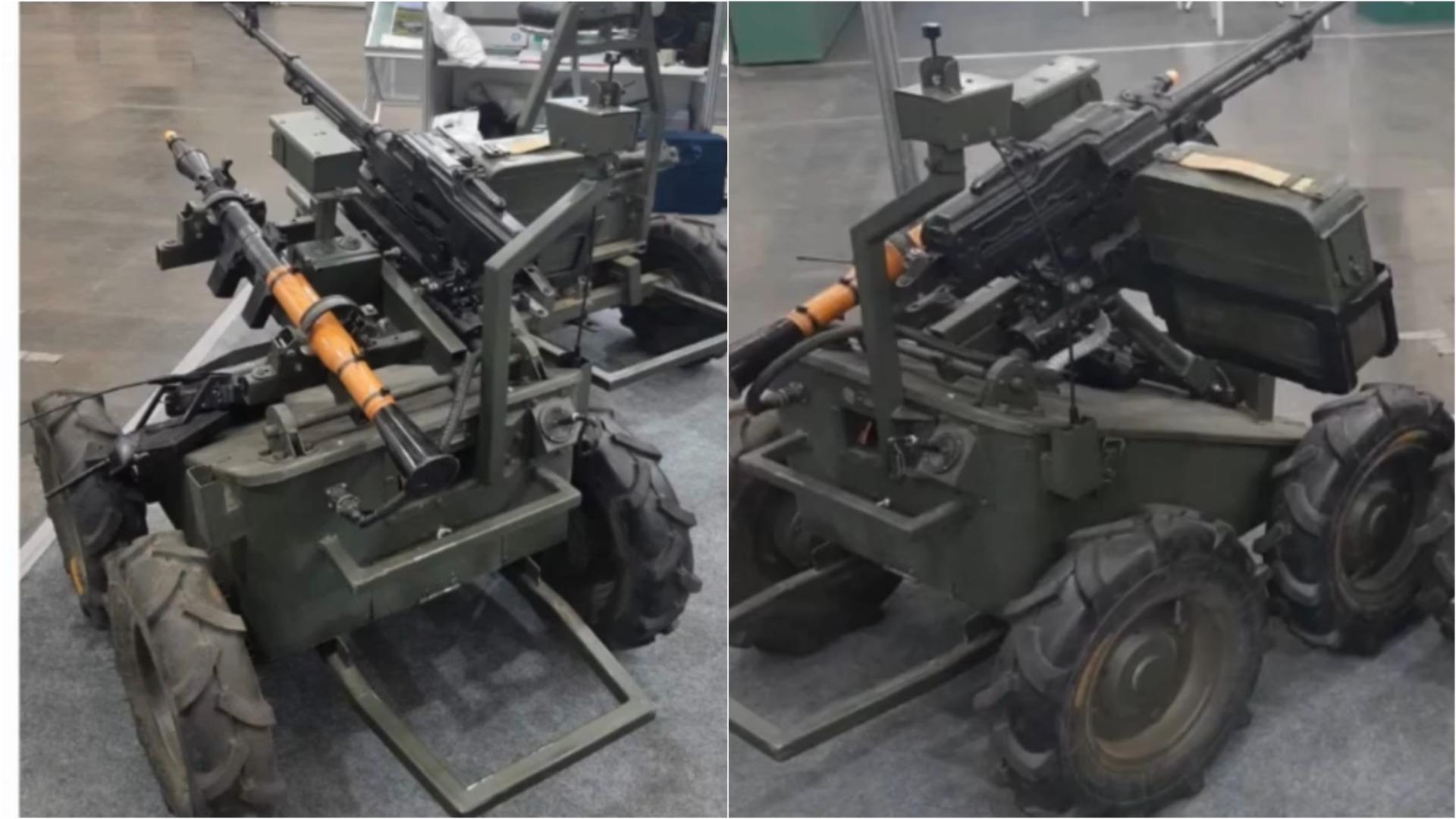 ukrainian company tested ground drone carries machine gun grenade launchers lays mines gnome land temerland militarnyi mycollages-18