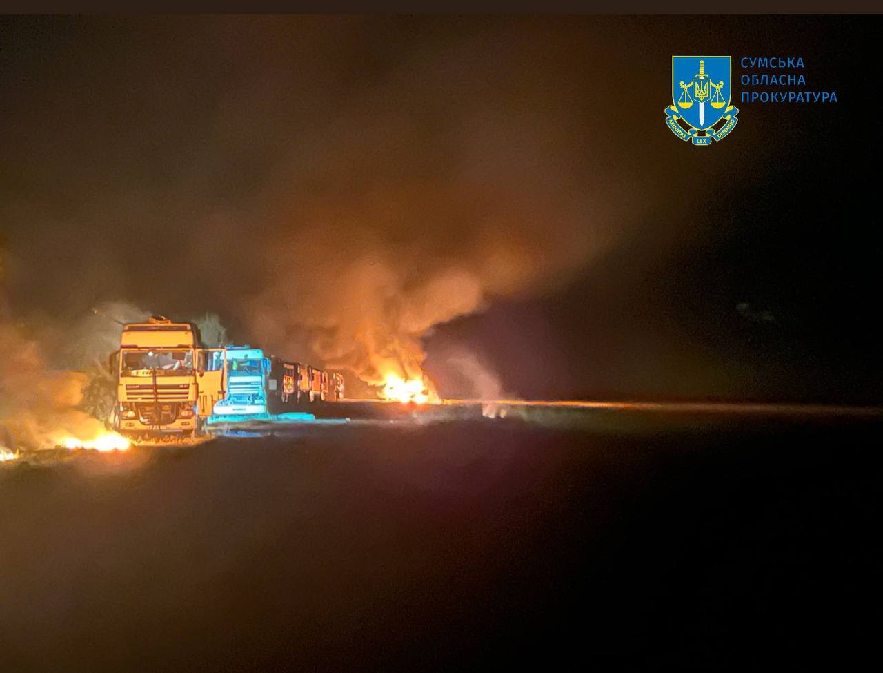 russians hit grain trucks ukraine's sumy claiming military convoy ukrainian civilian targeted russian 31 august 2024 evening oblast prosecutor's office add0b1c8-2032-4410-9b5f-c6e7056d444a