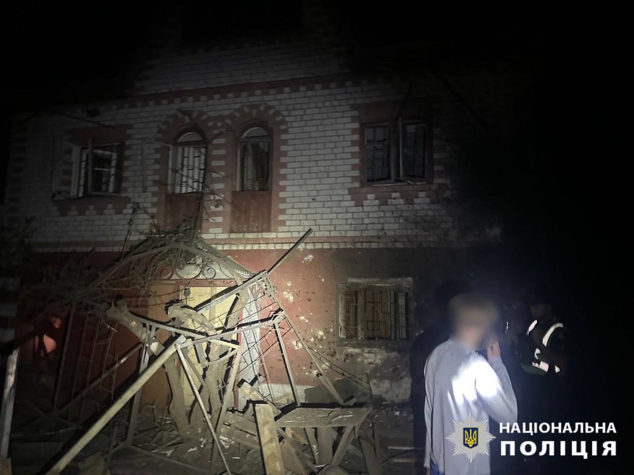 ukraine repels massive russian drone attack downing 53 56 shaheds another nightly assault detached home damaged russia's shahed kyiv oblast 16 september 2024 telegram/national police e39a3e97-e4db-4a66-8073-4495fe39e247