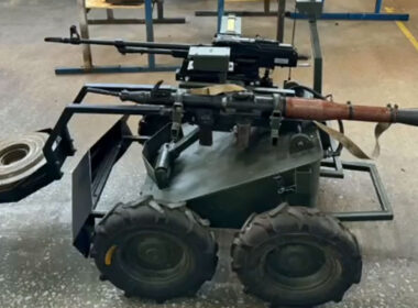 ukrainian company tested ground drone carries machine gun grenade launchers lays mines gnome land one its configurations facebook/temerland gnome-gnom-fs21-robotic robotized-platform