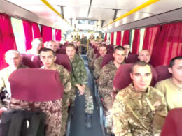 uk intel russia continue forcing conscripts sign post-service contracts fight ukraine amid losses russian servicemen including captured kursk oblast during pow exchange 14 september 2024