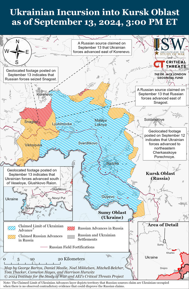 isw russians struggle maintain offensive tempo donetsk after kursk redeployments map kursk-incursion