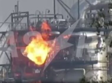 massive drone attack russia two power stations oil refinery damaged 16 regions targeted (video) fire moscow after ukrainian strike morning 1 september 2024 telegram/astra