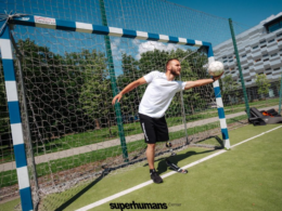 superhuman playing football