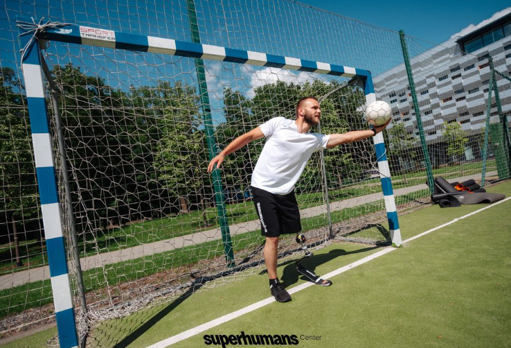 superhuman playing football