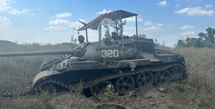 russia doesn't have endless resources its economy nearing tipping point expert says russia's reactivated t-55 tank damaged abandoned ukraine summer 2023 t-55s were produced 1958 1979 telegram/nmfte