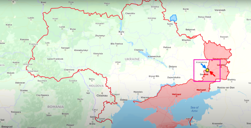 russi ukraine torestk donetsk war map situation