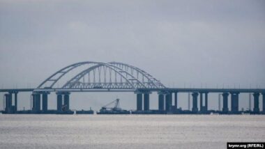 The Kerch bridge, also known as the Crimean bridge