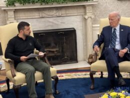 zelenskyy meets biden president volodymyr ukraine (l) joe us (r) washington 26 september 2024