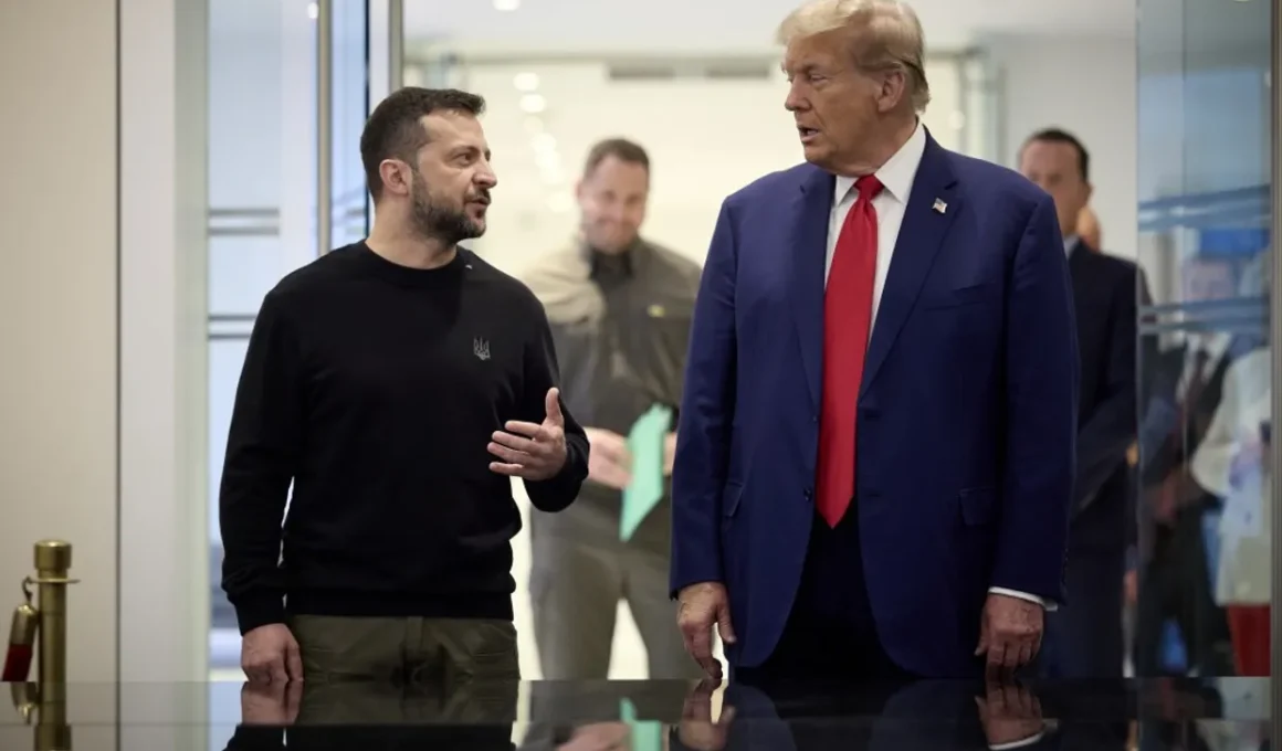 President of Ukraine Volodymyr Zelenskyy and upcoming President Donald Trump.