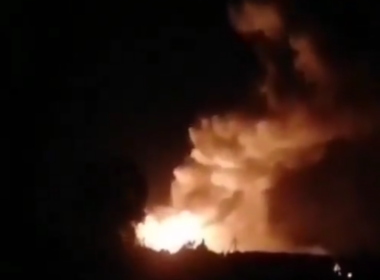 explosions following the attack on ammunition depot in Russia's Voronezh Oblast