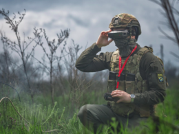 An FPV drone operator during the Victory Drones training