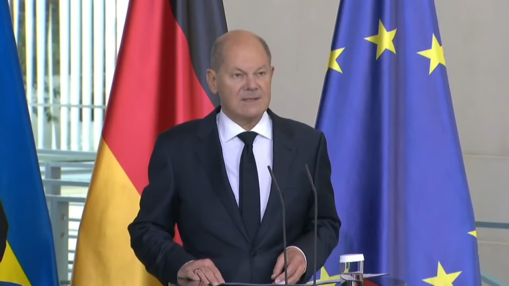 germany pledges €14 billion military aid package ukraine year-end german chancellor olaf scholz during his joint press conference president volodymyr zelenskyy berlin 11 october 2024