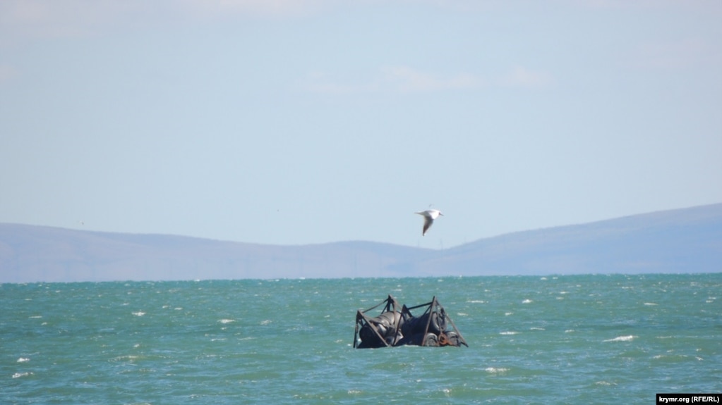 Russian naval security barriers for Kerch Bridge found floating near Kerch coast