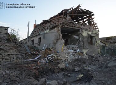 Aftermath of the Russian attack on Zaporizhzhia, 12 October. Source: Head of the Regional Military Administration Ivan Fedorov