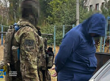 The suspect detained on suspicion of gathering intelligence for Russia's FSB in Donetsk Oblast.