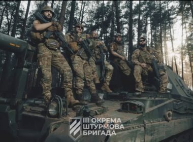 A screenshot from the Reporting from Ukraine video, 5 October