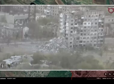 Screenshot from the Reporting from Ukraine video, 12 October.