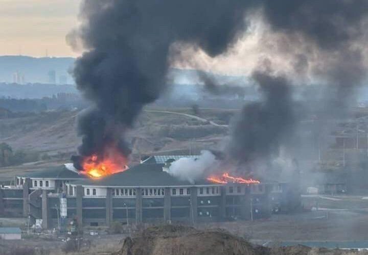 first-ever drone strike chechnya sparks fire special forces university main building putin gudermes after 29 october 2024 telegram agenstvo novosti 5c76a74a-812d-4763-b61f-a2f50961583c