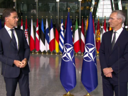 new nato chief rutte ready work either trump harris after us election secretary general mar (l) his predecessor jens stoltenberg (r) brussels 1 october 2024 youtube/nato news ceremony mark transition