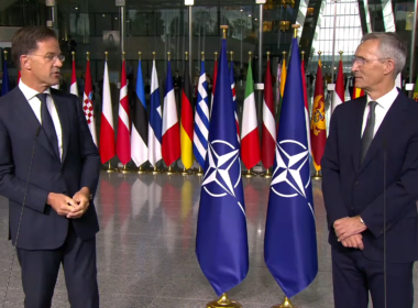 new nato chief rutte ready work either trump harris after us election secretary general mar (l) his predecessor jens stoltenberg (r) brussels 1 october 2024 youtube/nato news ceremony mark transition