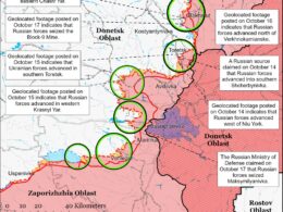 isw ukrainians advance near toretsk pokrovsk russians gain ground chasiv yar kurakhove map donetsk battle draft october 17 2024