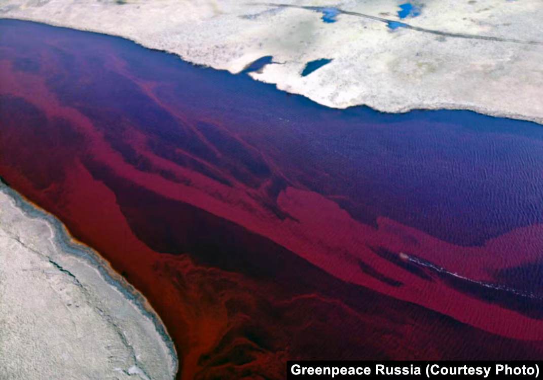 Fuel spill arctic Russia permafrost_Russian OilGas Norilsk global warming