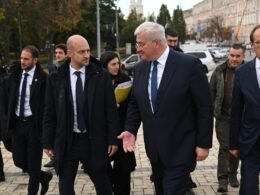 France's foreign minister Jean-Noël Barrot and Ukraine's Foreign Minister Andrii Sybiha in Kyiv.