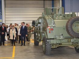 Margarita Robles at the UROVESA facility. September 2024. Spain. Photo: Spanish Ministry of Defense.