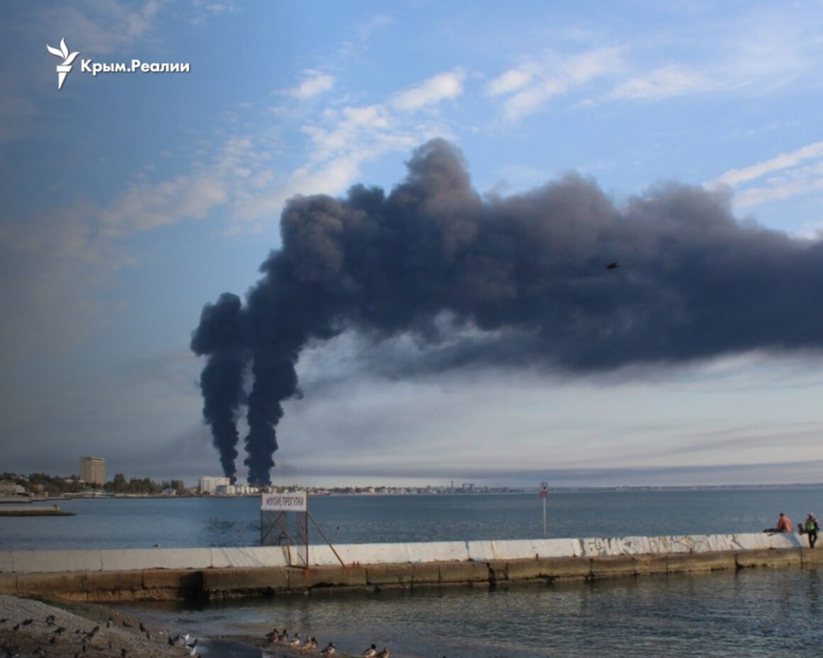 Fire rages for week following Ukrainian strike on Feodosia oil terminal ...