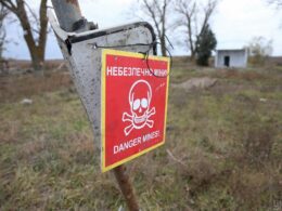 ukraine's demining efforts could stretch century sapper warns minefield warning sign ukraine viktor kovalchuk/unian danger landmines mines