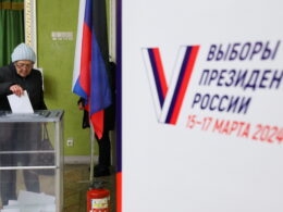 isw kremlin delays 2026 election planning amid uncertainty over ukraine war duration woman voting russia's presidential elections 2024