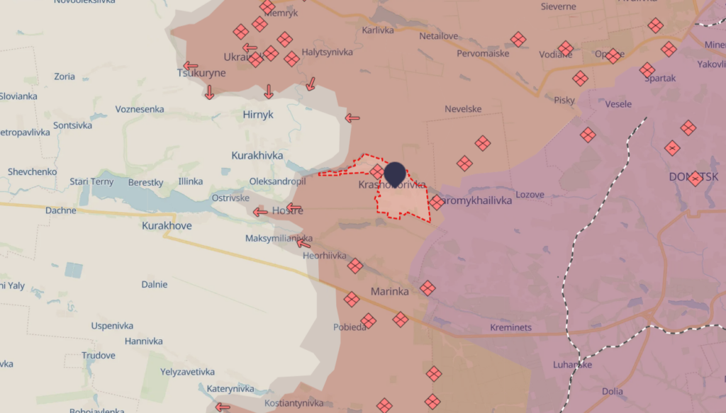 Russia occupies Kasnohorivka, Donetsk Oblast – DeepState