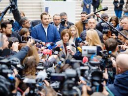 russia-based oligarch funneled $39 million vote-buying scheme moldova moldova's president maia sandu briefing journalists chișinău 21 october 2024 newsmakermd chisinau