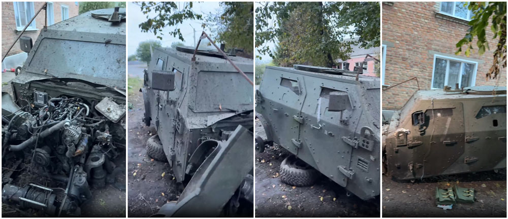 new russian sarmat-3 armored vehicle destroyed days after first deployment screenshots video russia's newest car glushkovo kursk oblast published telegram/lost_warinua/ sarmat-3-russia-newest-tin-can-on-wheels-analogovnet