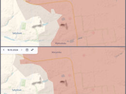 russians try encircle donetsk's selydove targeting nearby vyshneve infantry armor ground control donetsk oblast 15 16 october 2024 russian-occupied area marked pink map