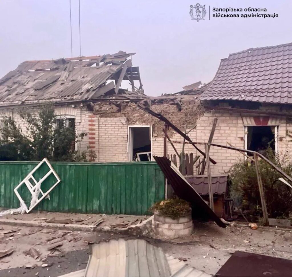 Six injured as Russian bomb strike hits residential area in Zaporizhzhia