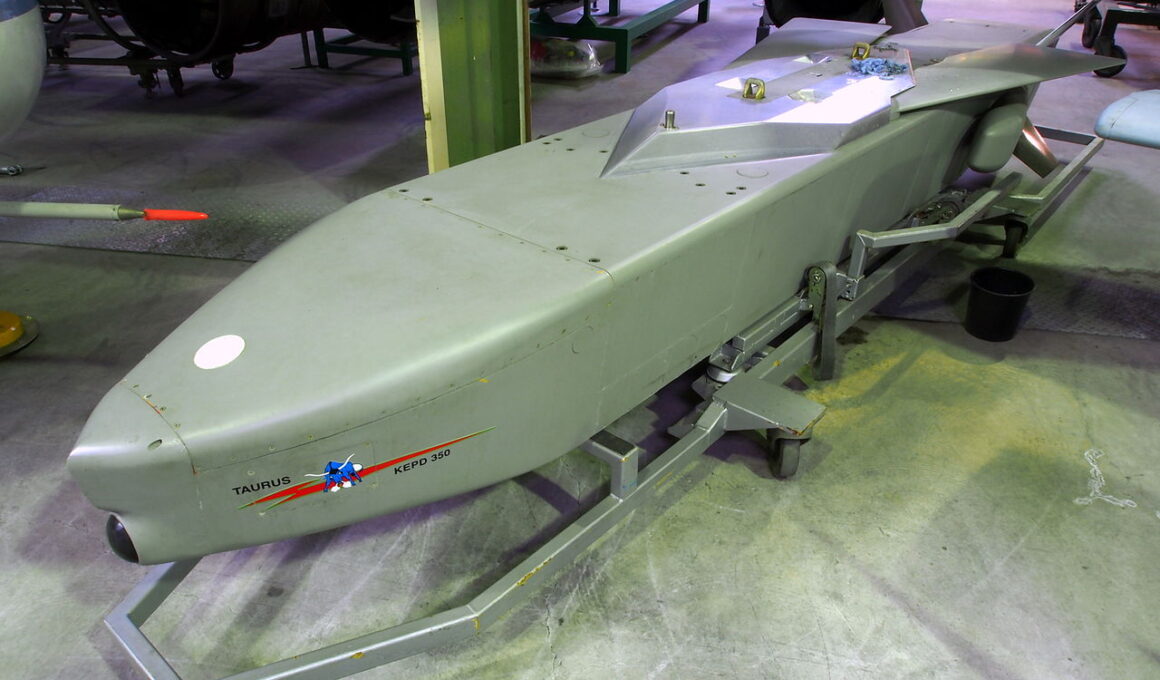 Taurus missile, illustrative image. Photo via Wikimedia.