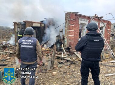 Aftermath of the Russian strike on civilians in Kupiansk, 9 November.