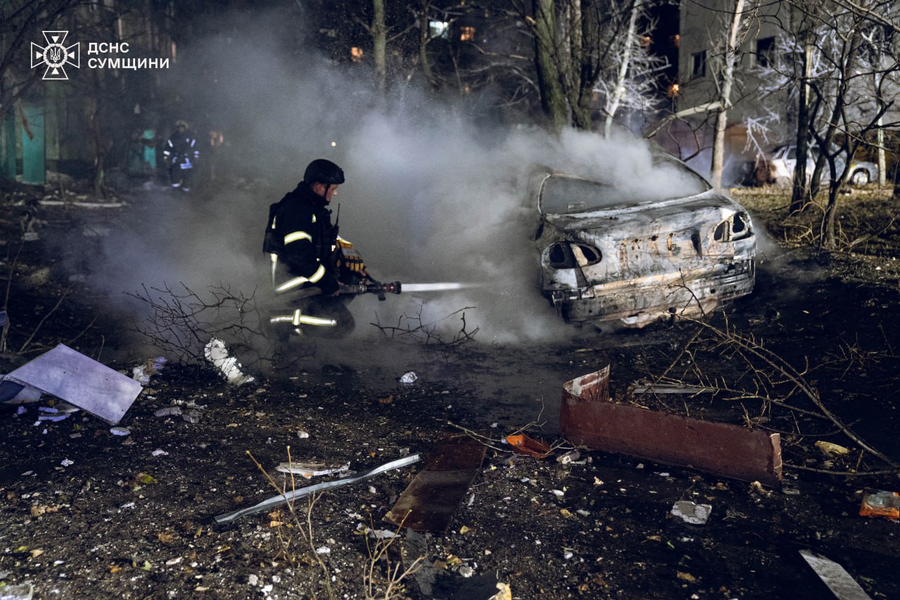 Aftermath of the Russian attack on Sumy, 17-18 November.