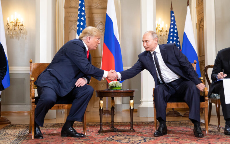 Presidents Donald Trump of the US and Vladimir Putin of Russia.