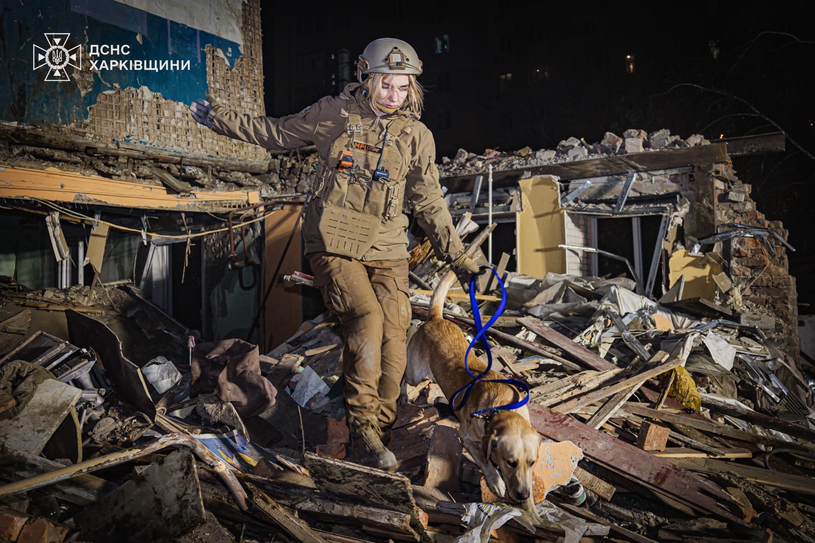 Aftermath of the Russian missile attack on a police station in Kharkiv, 1 November.