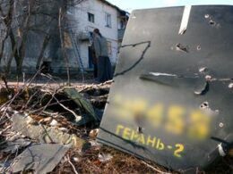 russia assaults ukraine using drones missiles bombs downs most uavs debris russia's shahed one-way-attack drone shot down over chernihiv region 2 november 2024