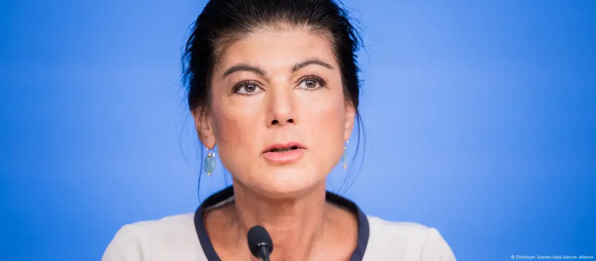 new german leftist bsw party threatens pro-ukraine stance eastern state coalitions leader sahra wagenknecht march 2024