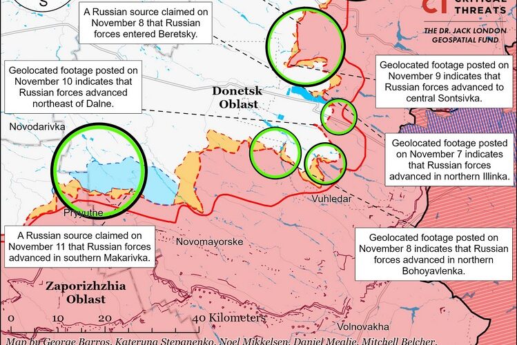 isw recent vuhledar capture enables russian tactical gains donetsk oblast map vremivka-marinka battle draf