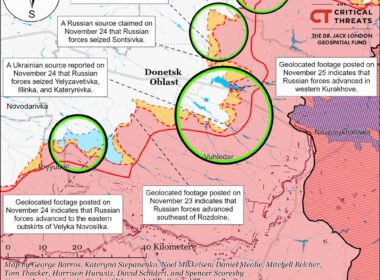 isw russia advances western donetsk oblast; gains remain tactical lack immediate operational significance vremivka - marinka battle draft 25 2024 24-25 russian forces continued making significant oblast potentially reshaping regional