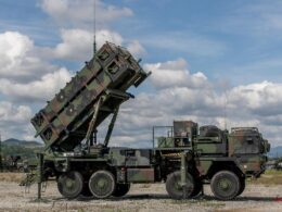 The Patriot air defence missile system.